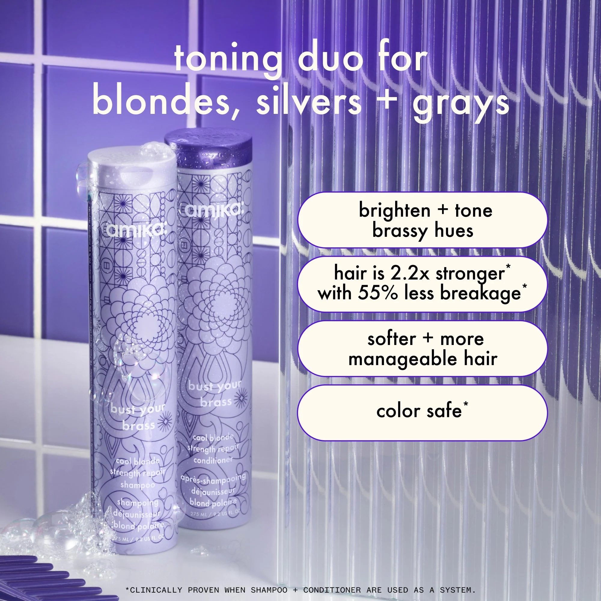 bust your brass | cool blonde strength repair shampoo - Image 11