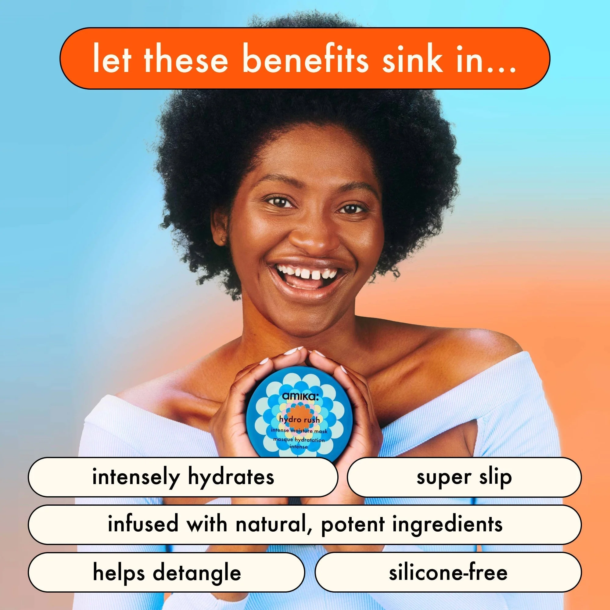 hydro rush | intense moisture hair mask with hyaluronic acid - Image 3